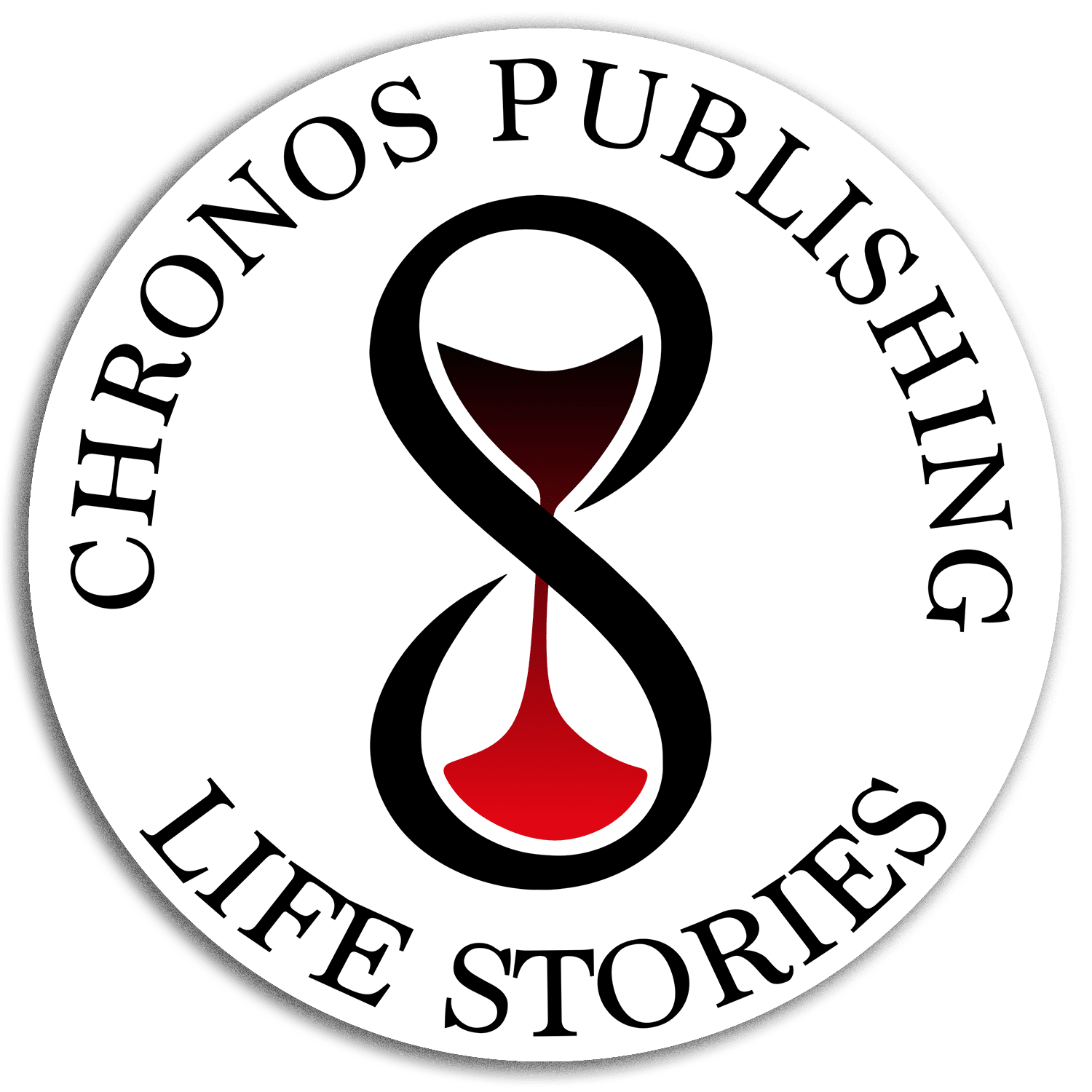 a logo with a black and red design