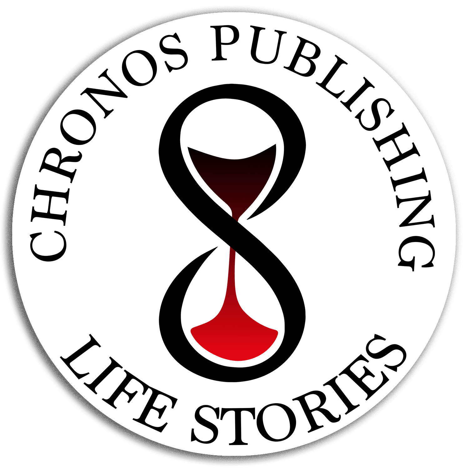 a logo with a black and red design